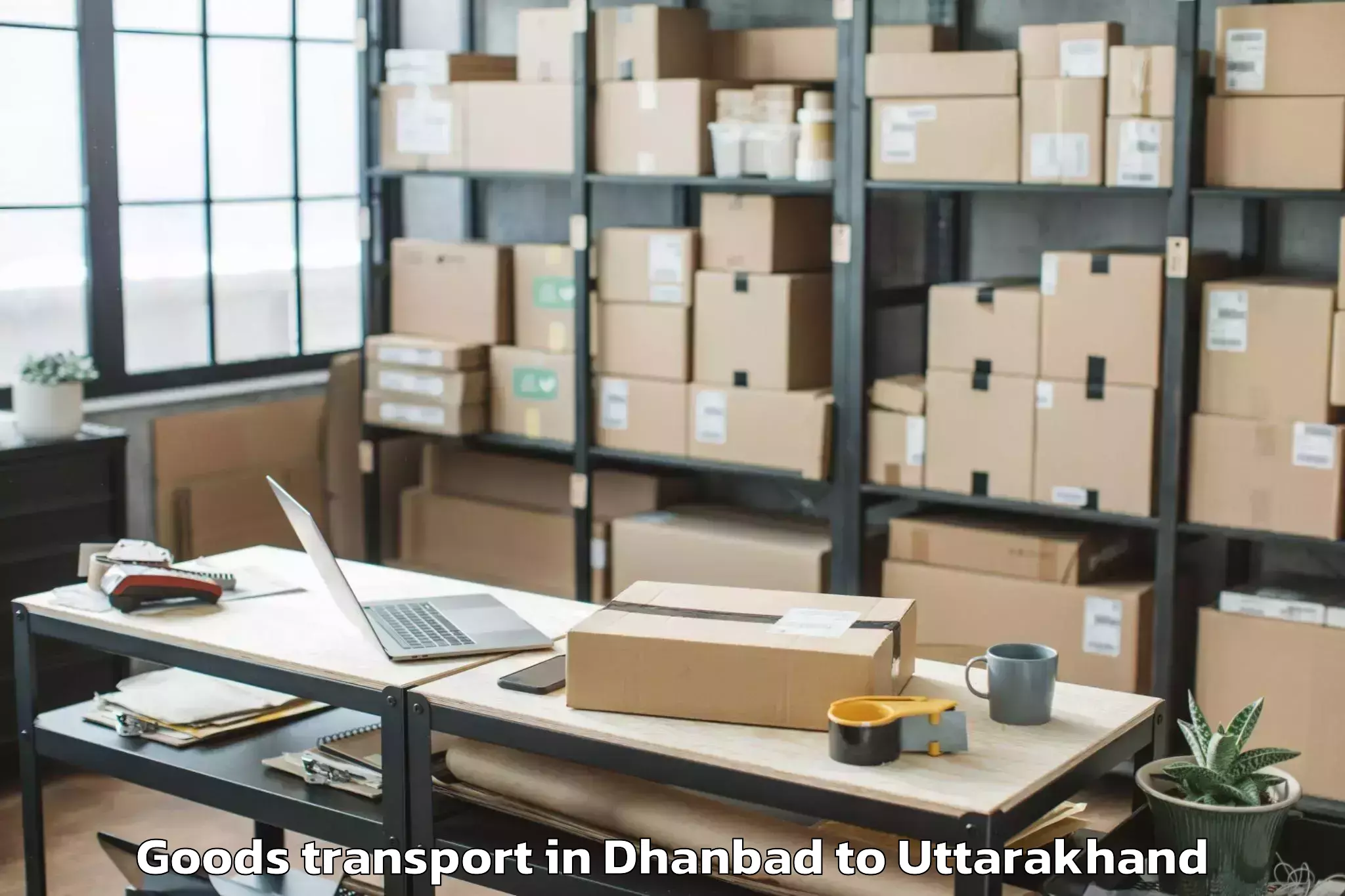 Dhanbad to Ghansali Goods Transport Booking